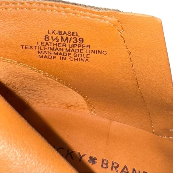 Lucky Brand® Basel Bootie Stonerock Crocodile Suede Double Zippers Stacked Heel - Picture 8 of 9